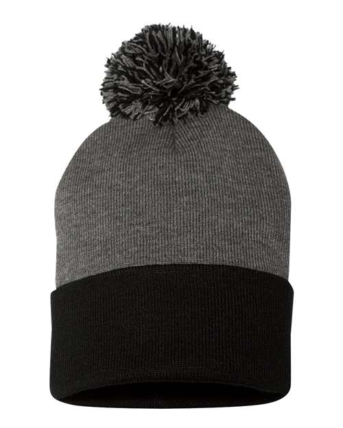 Pom-Pom Doubled Beanies with logo x6