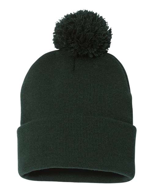 Pom-Pom Doubled Beanies with logo x6