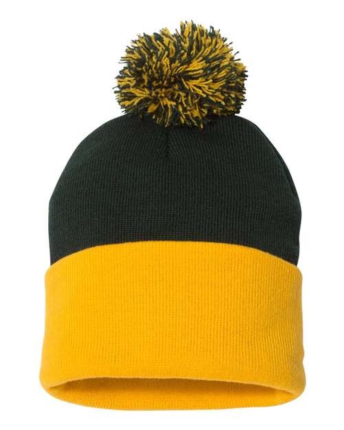 Pom-Pom Doubled Beanies with logo x6