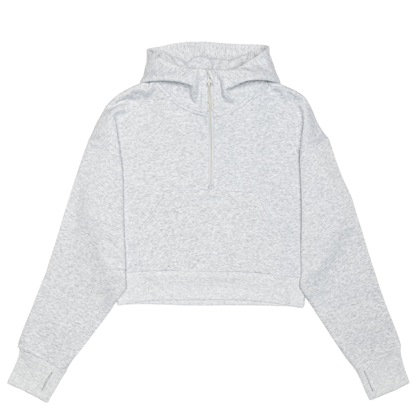 Women's Hoodie Zipped Crop Top