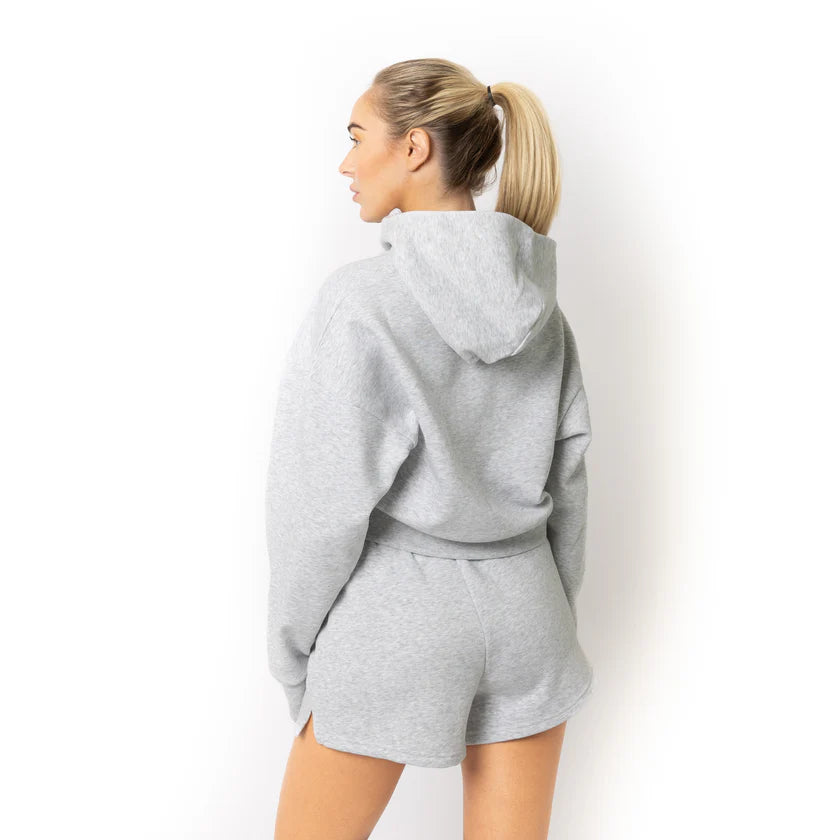 Women's Hoodie Zipped Crop Top