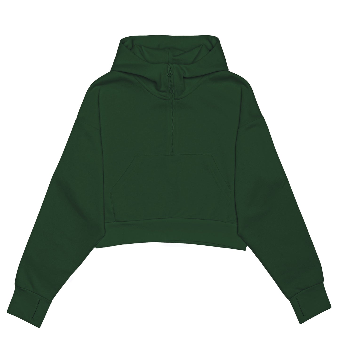 Women's Hoodie Zipped Crop Top