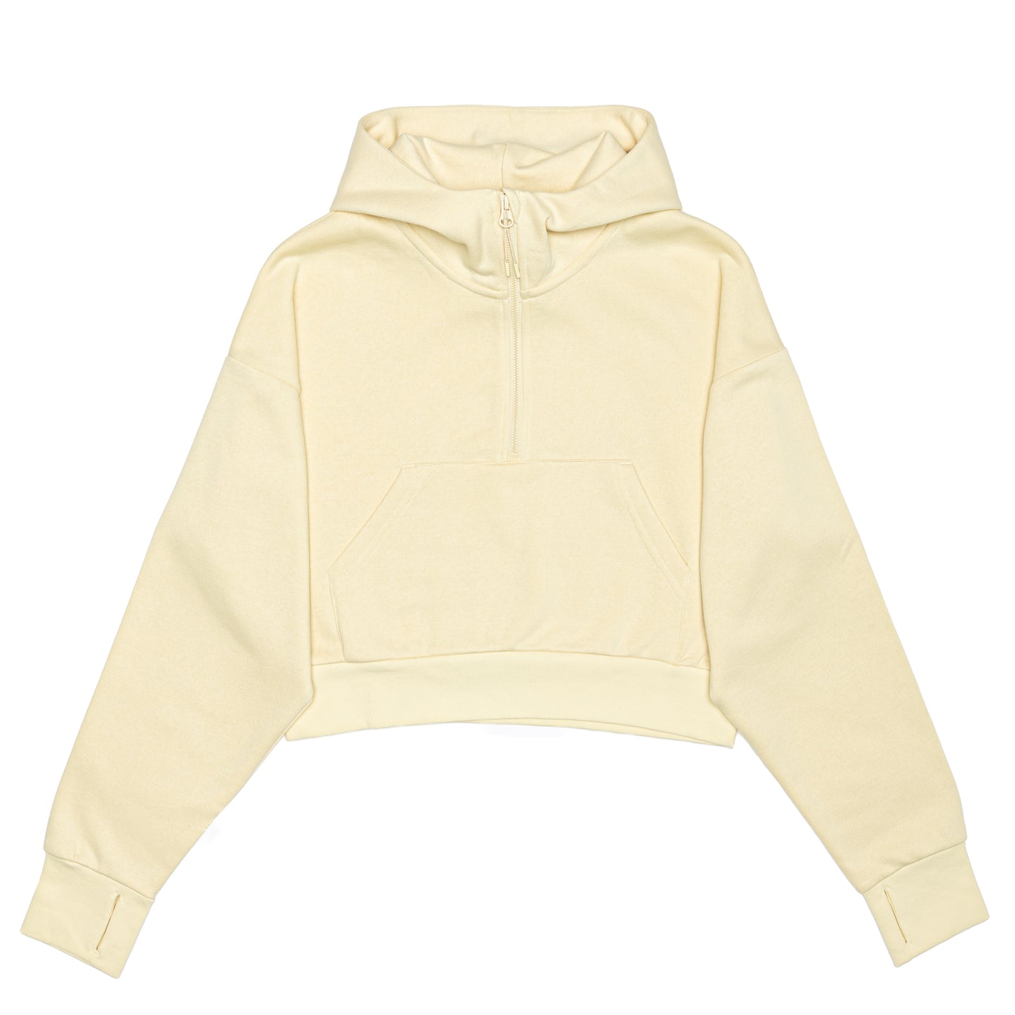 Women's Hoodie Zipped Crop Top