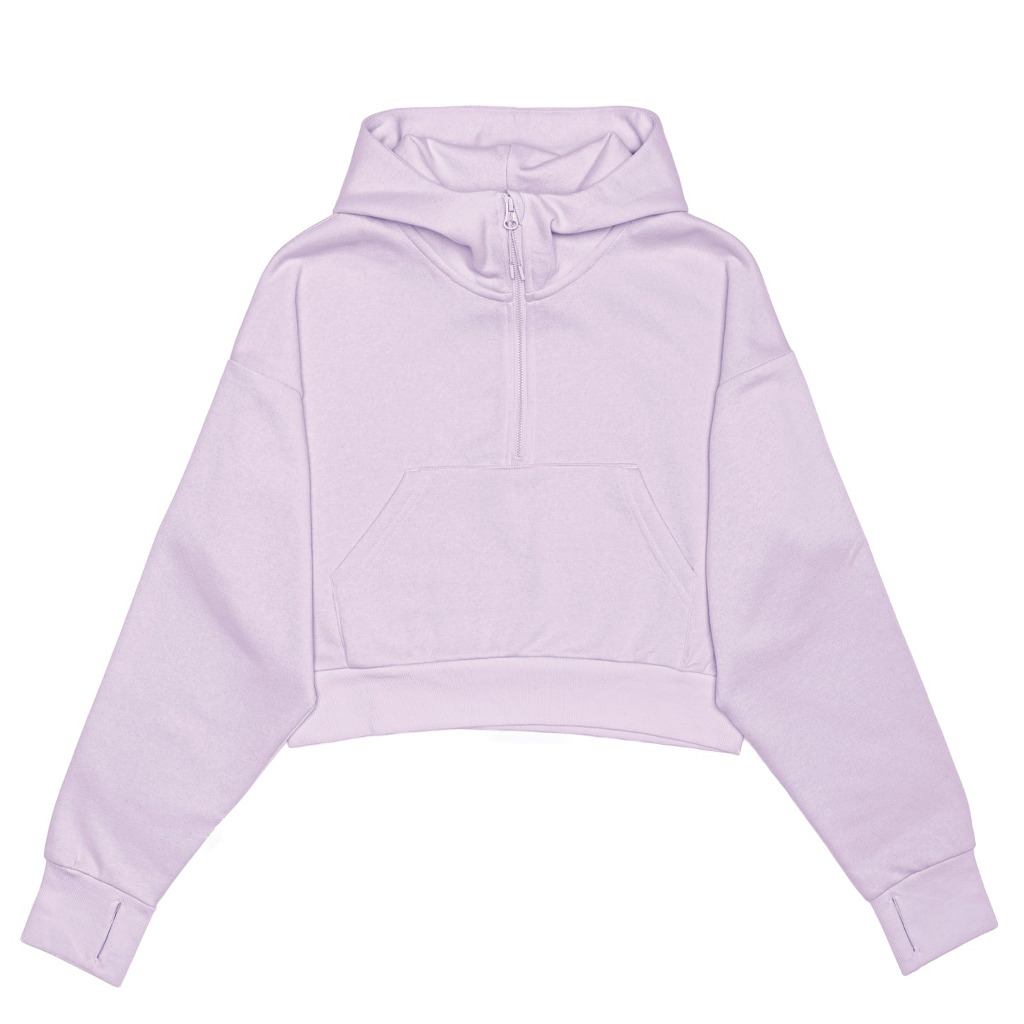 Women's Hoodie Zipped Crop Top