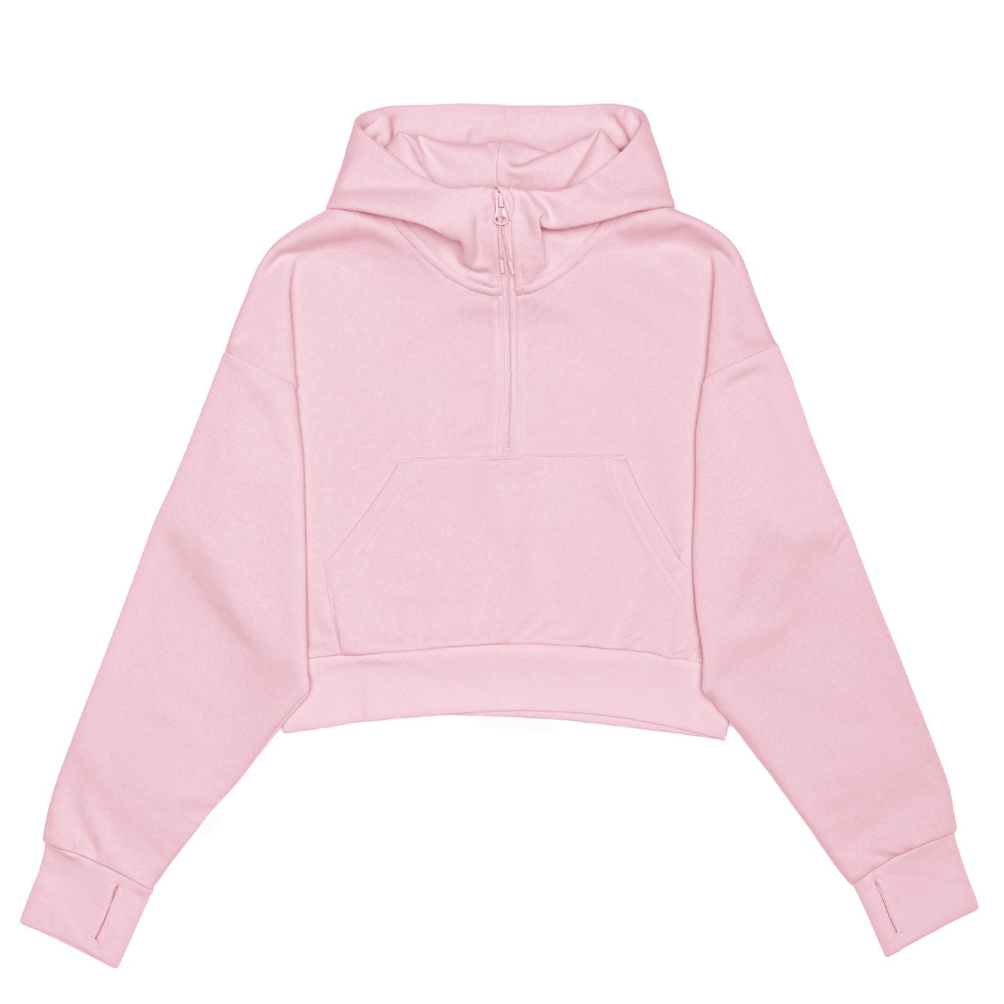 Women's Hoodie Zipped Crop Top