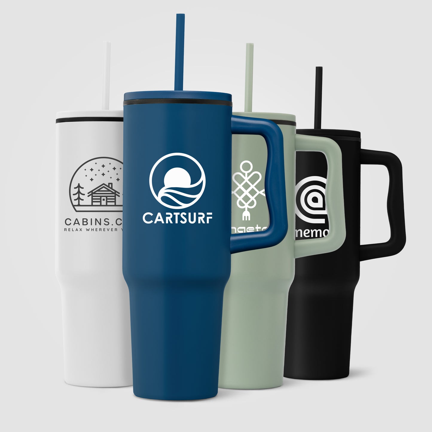 Polar 40 oz Stainless Steel Tumbler and Straw - One Color Logo - 25 units